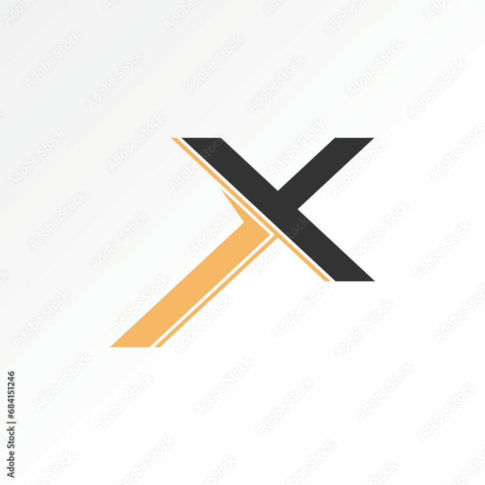 Poster logo design graphic concept creative premium abstract vector stock unique simple initial letter x fo