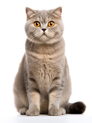 Obraz premium Scottish Fold Cat Studio Shot Isolated on Clear Background