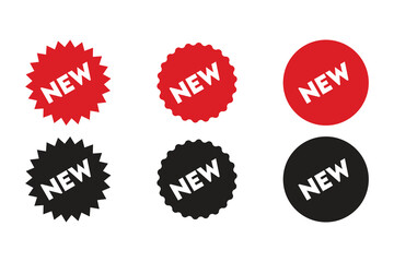 New feature or new product badge icon set, New product label for web, app and packaging