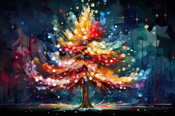 Christmas Trees - Generative AI - obrazy, fototapety, plakaty