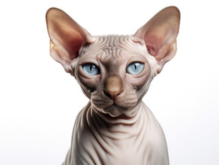 Sphynx Cat Studio Shot Isolated on Clear Background