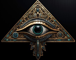 oko w piramidzie patrzące na wszystko, symbole iluminati mason