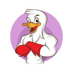 duck vector. animal cartoon illustration