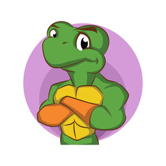 turtle vector. animal cartoon illustration