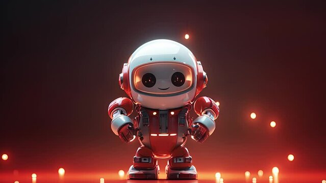 cute robot santa claus. Created with generative AI.	
