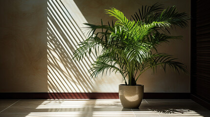 Areca palm in a room