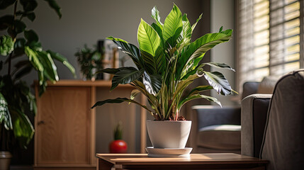 Arrowhead plant in a room