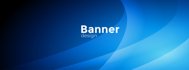 blue abstract background, Blue banner 
