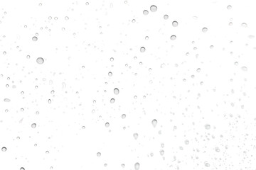 scattered water drops, isolated on transparent background, Generative AI - obrazy, fototapety, plakaty