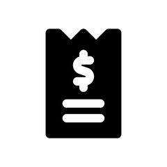 bill glyph icon