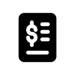 financial glyph icon