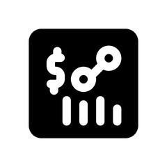 stock market glyph icon