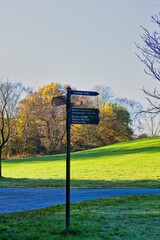 sign in the park