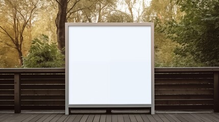 Large blank advertising poster, billboard banner mockup