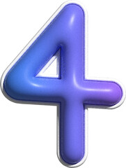 Obraz premium colorful playful number decoration