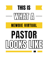 Fototapeta premium Newbie virtual pastor