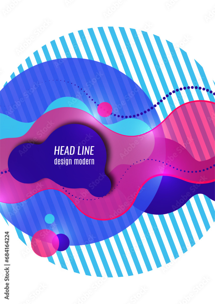 Aufkleber abstract colorful liquid background. dynamic composition of figures on a white background. vector