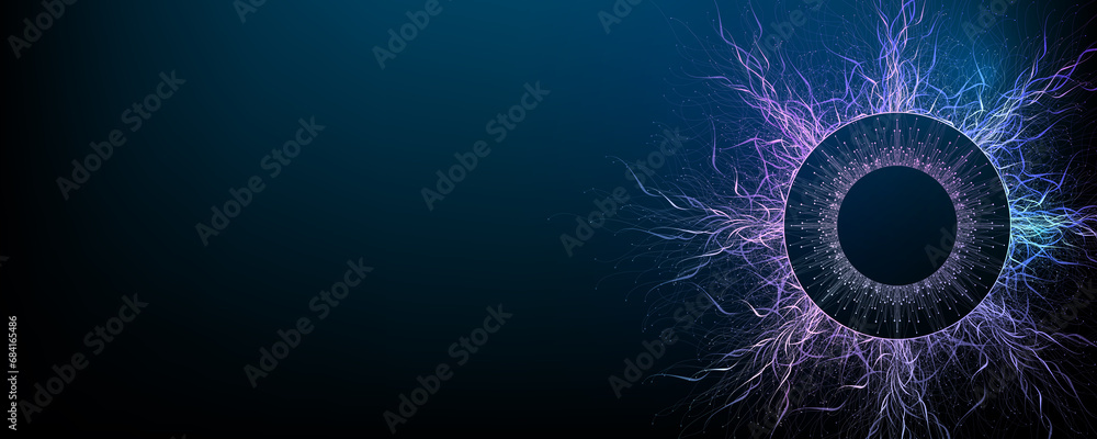 Poster molecular abstract structure background. scientific illustration with molecule dna. medical, science