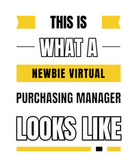 Newbie virtual purchasing manager