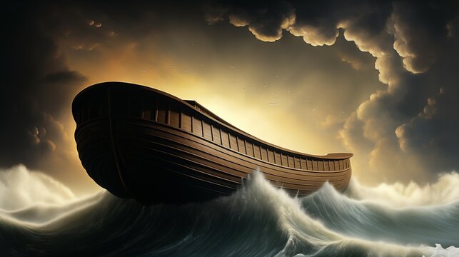 Biblical Catastrophe, Noah's Ark and the Biblical Tale of the Great Flood, Generative AI