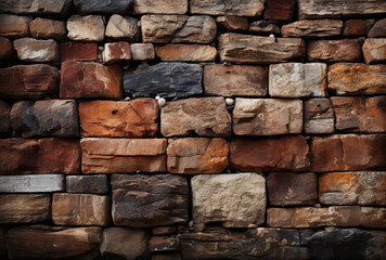 Rustic Splendor: Brown and Red Stone Textures - Generative AI