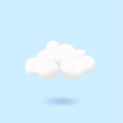 Cloud 3d soft icon design illustration