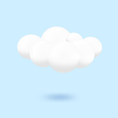 Cloud 3d soft icon design illustration