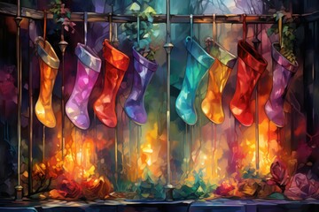 Christmas Stockings - Generative AI