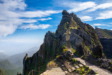 Beautiful view of Pico do Arieiro on Madeira island, Portugal