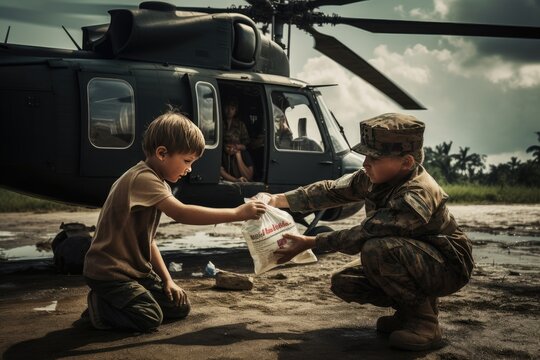 Humanitarian aid, representing global compassion and support