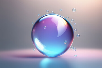Schwebenden transparente Blasen als Hintergrund