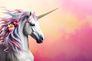 Obraz na płótnie Canvas Mythical Unicorn Fantasy.
