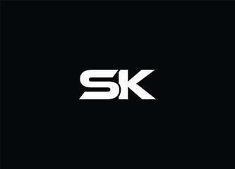 Initial Letter SK Logo Design