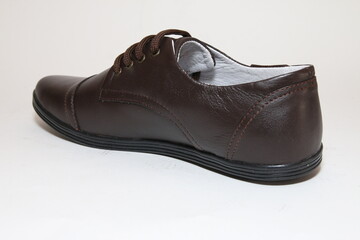 black leather shoes