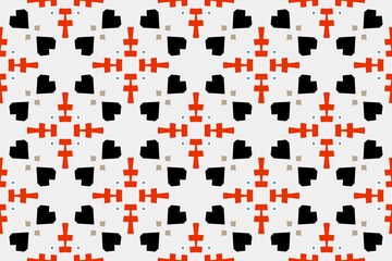 Fototapeta premium Abstract ethnic rug ornamental seamless pattern.Perfect for fashion, textile design, cute themed fabric, on wall paper, wrapping paper and home decor. Geometric pattern.