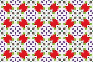 Fototapeta premium Abstract ethnic rug ornamental seamless pattern.Perfect for fashion, textile design, cute themed fabric, on wall paper, wrapping paper and home decor. Geometric pattern.