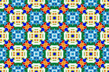 Fototapeta premium Abstract ethnic rug ornamental seamless pattern.Perfect for fashion, textile design, cute themed fabric, on wall paper, wrapping paper and home decor. Geometric pattern.