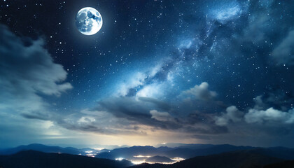 Fototapeta na wymiar vertical wallpaper night sky