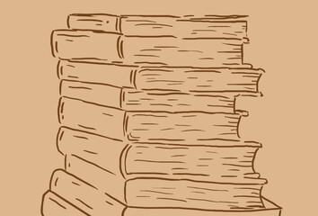 vintage book vector illustration hand drawing style template background