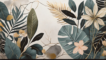 botanical wall art background
