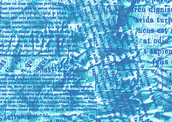 英文コラージュ風の古い紙のテクスチャ