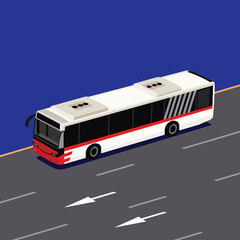 Bus illustration, Flat design concept, United Arab Emirates