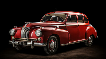 Fototapeta premium Classic vintage car isolated