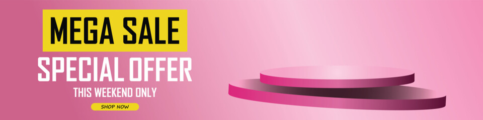 Sale banner template design . Super Sale, end of season special offer banner. vector illustration.