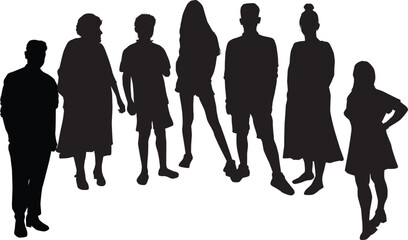 
Group of people. Crowd of people silhouettes.
- 684187858
