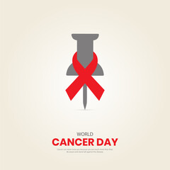 World Cancer Day. Cancer day creative design for social media post.
