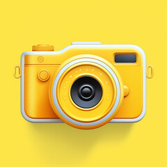 Lemon camera pro sticker, cool professional camera, futuristic created with Generative Ai