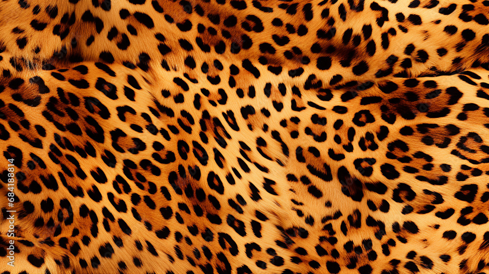 Wall mural the pattern replicate the intricate and striking design of a leopard's coat created with generative 