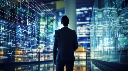 Fototapeta premium Explore the transformative impact of emerging technologies on modern business processe
