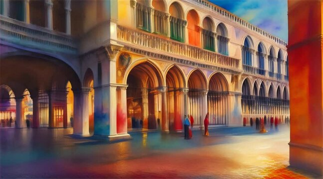 ヴェネツィアサンマルク広場｜venice square san marc Generative AI
